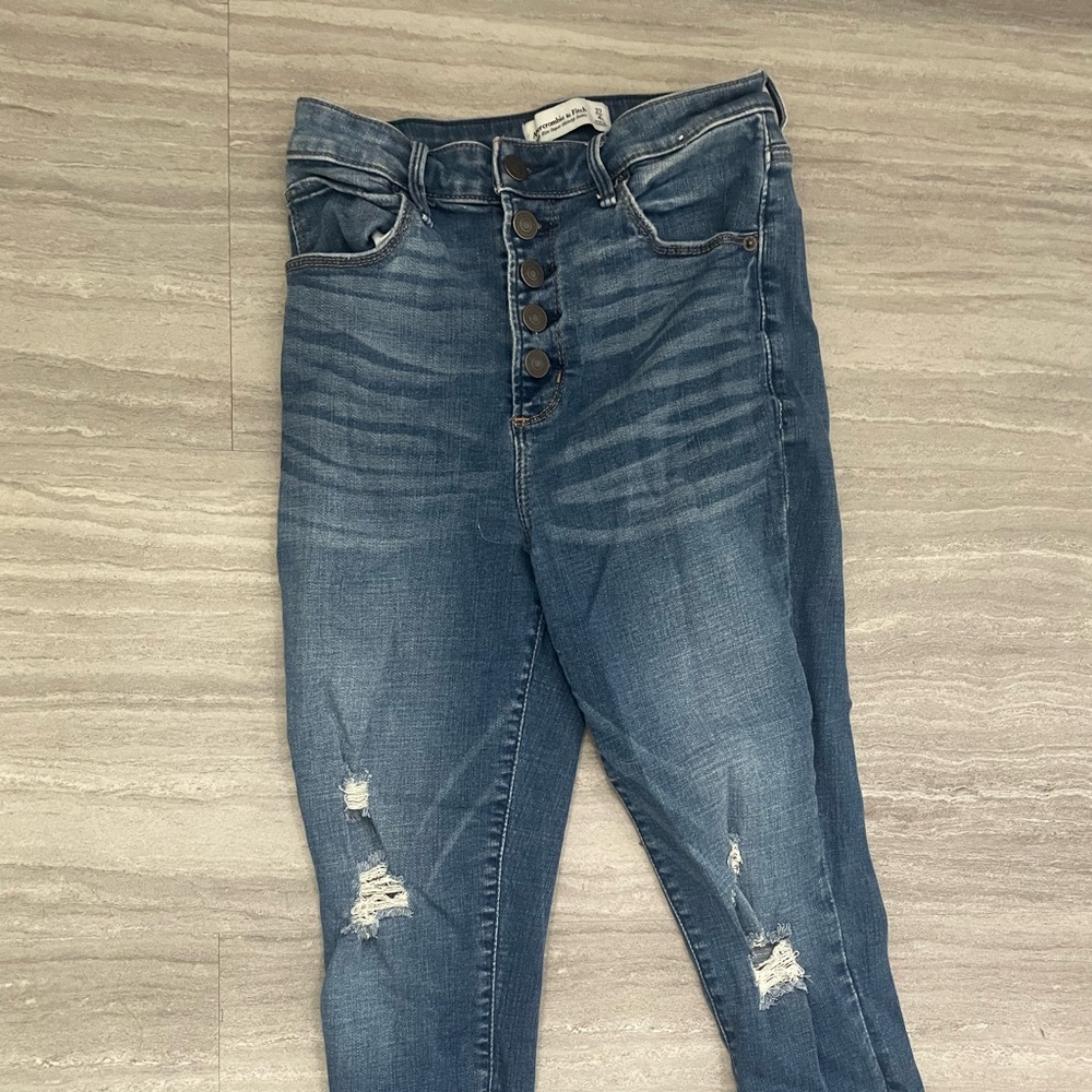 Abercrombie & Fitch high rise super skinny ankle jeans - Picture 2 of 4